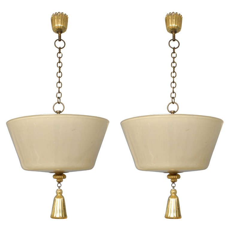 Pair of Chandeliers by Tomaso Buzzi