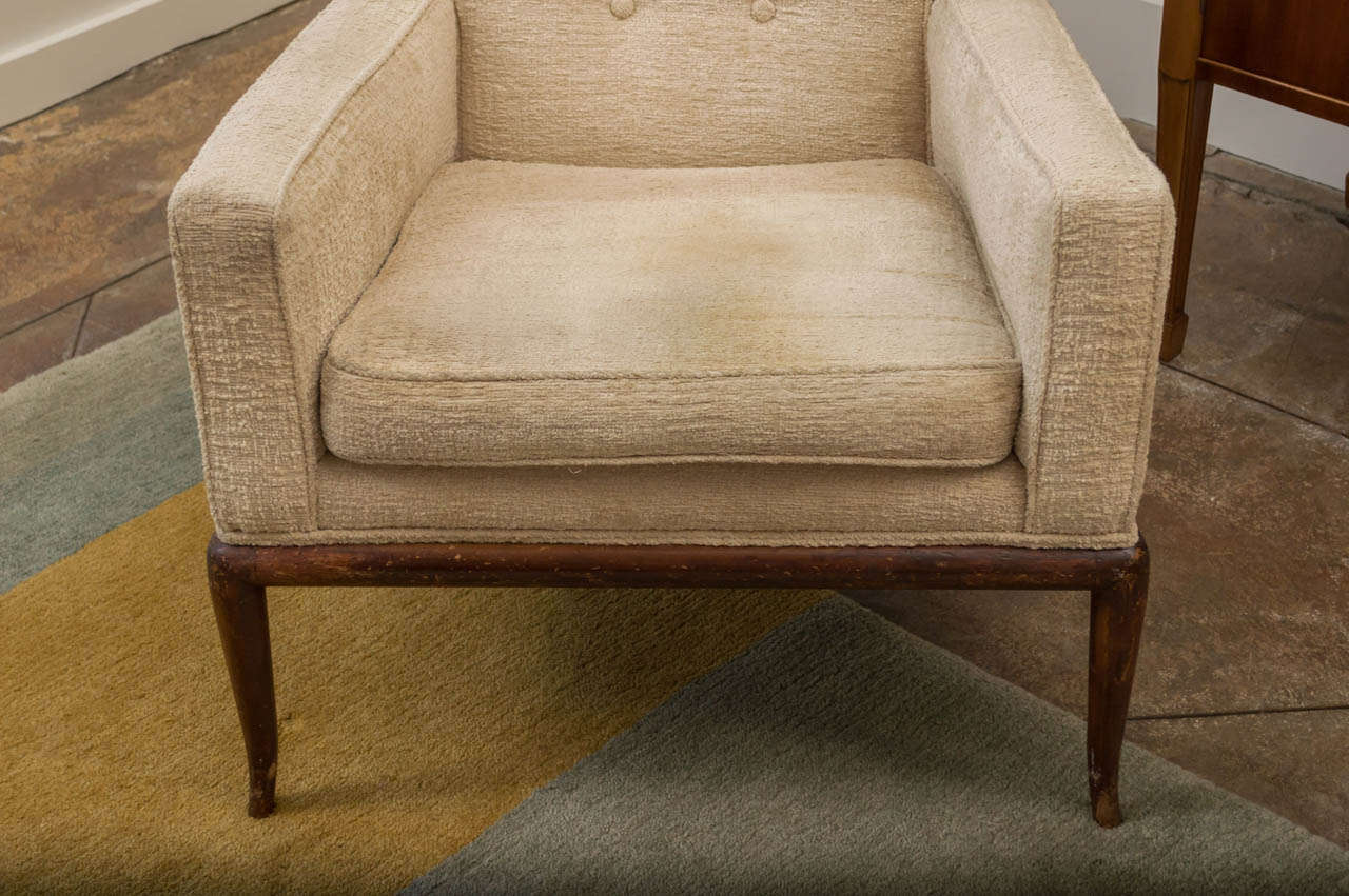 T. H. Robsjohn-Gibbings - Arm Chair and Ottoman In Good Condition In San Francisco, CA