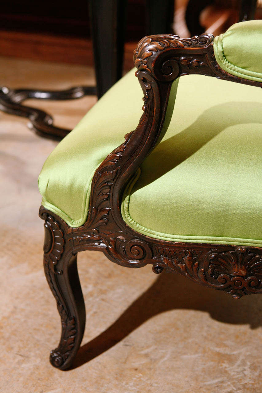 Walnut 19th c., Renaissance Style, Northern Italian Chairs For Sale