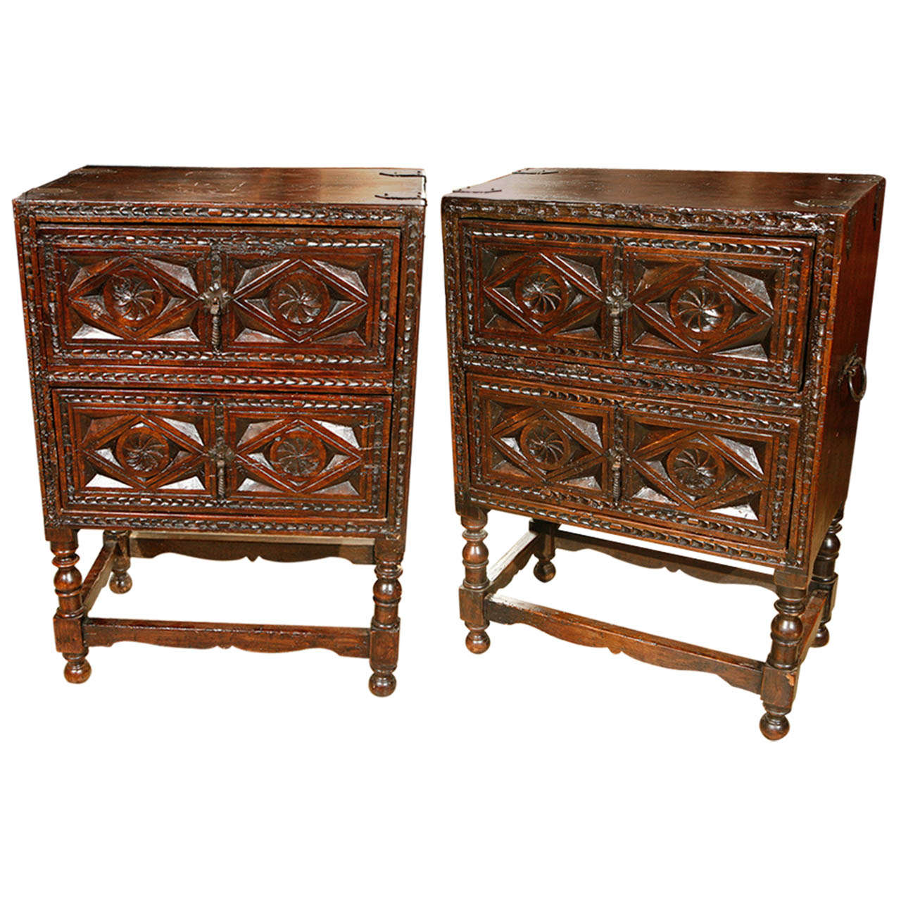 Pair of Low French Chests