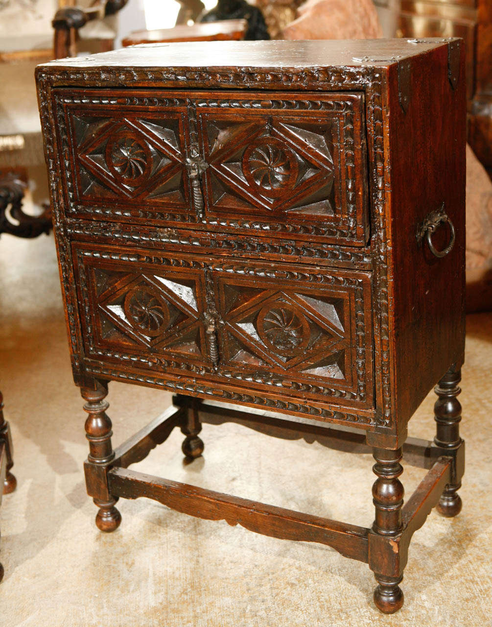 19th Century Pair of Low French Chests