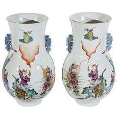 Colorful Republic Period Vases