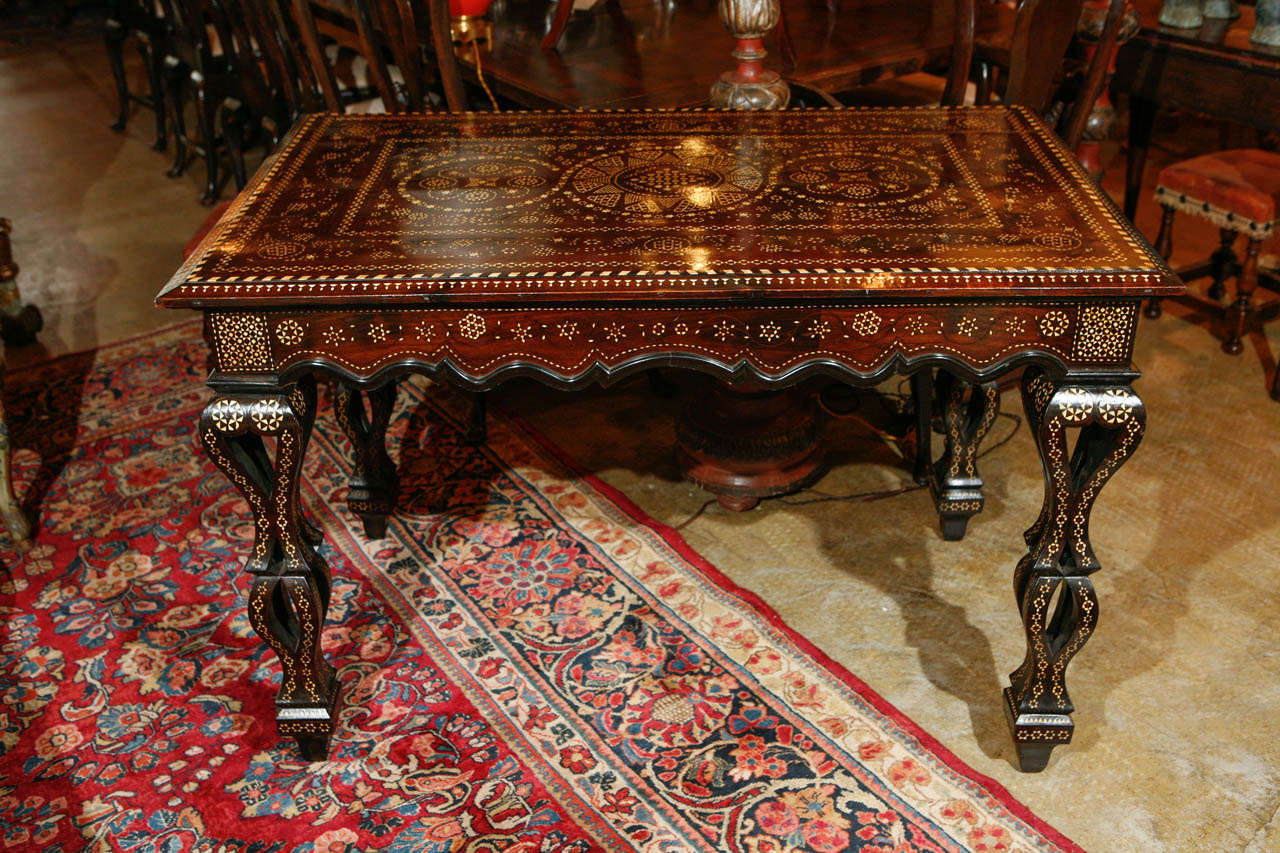 Inlaid, BaroqueStyle Table For Sale at 1stDibs