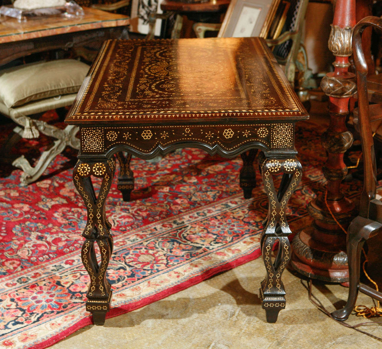 Inlaid, BaroqueStyle Table For Sale at 1stDibs