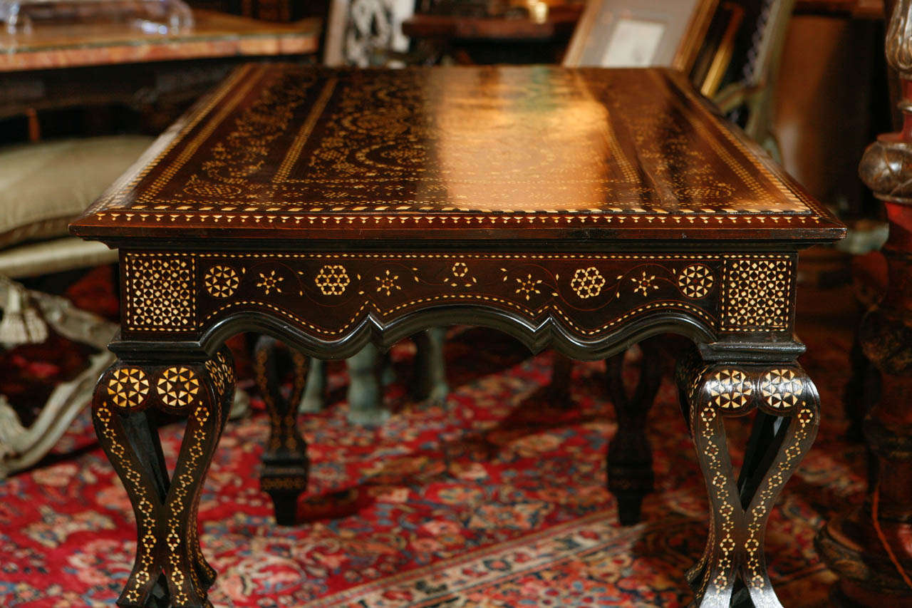 Inlaid, BaroqueStyle Table For Sale at 1stdibs