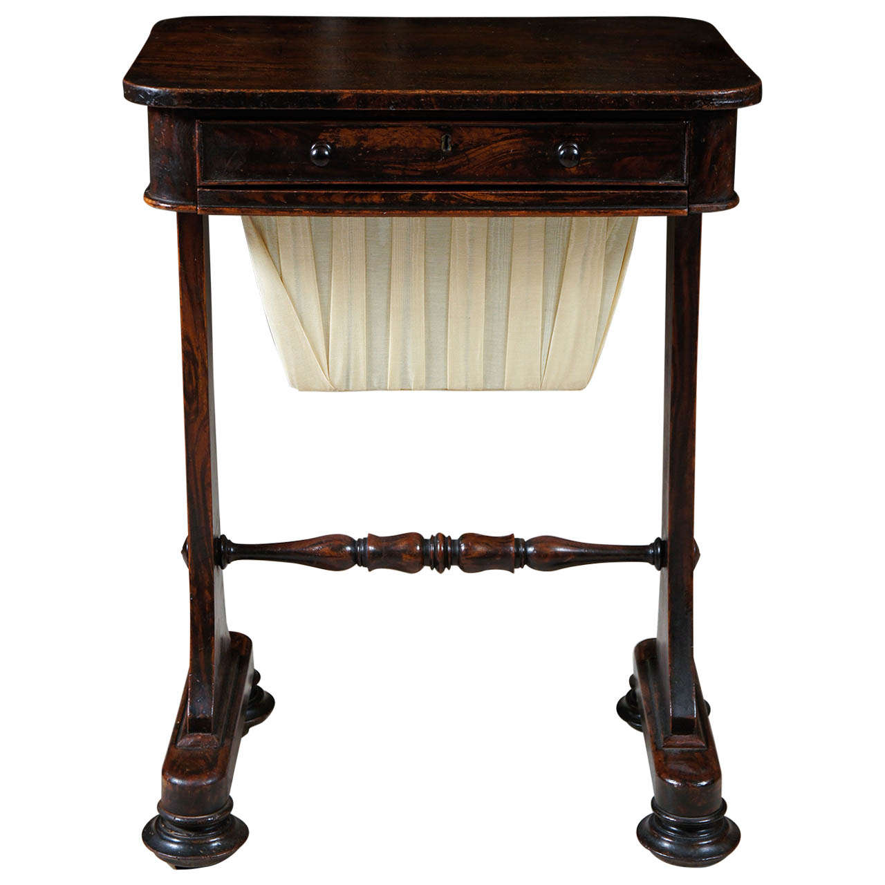 Regency Period Rosewood Grained Work Table For Sale