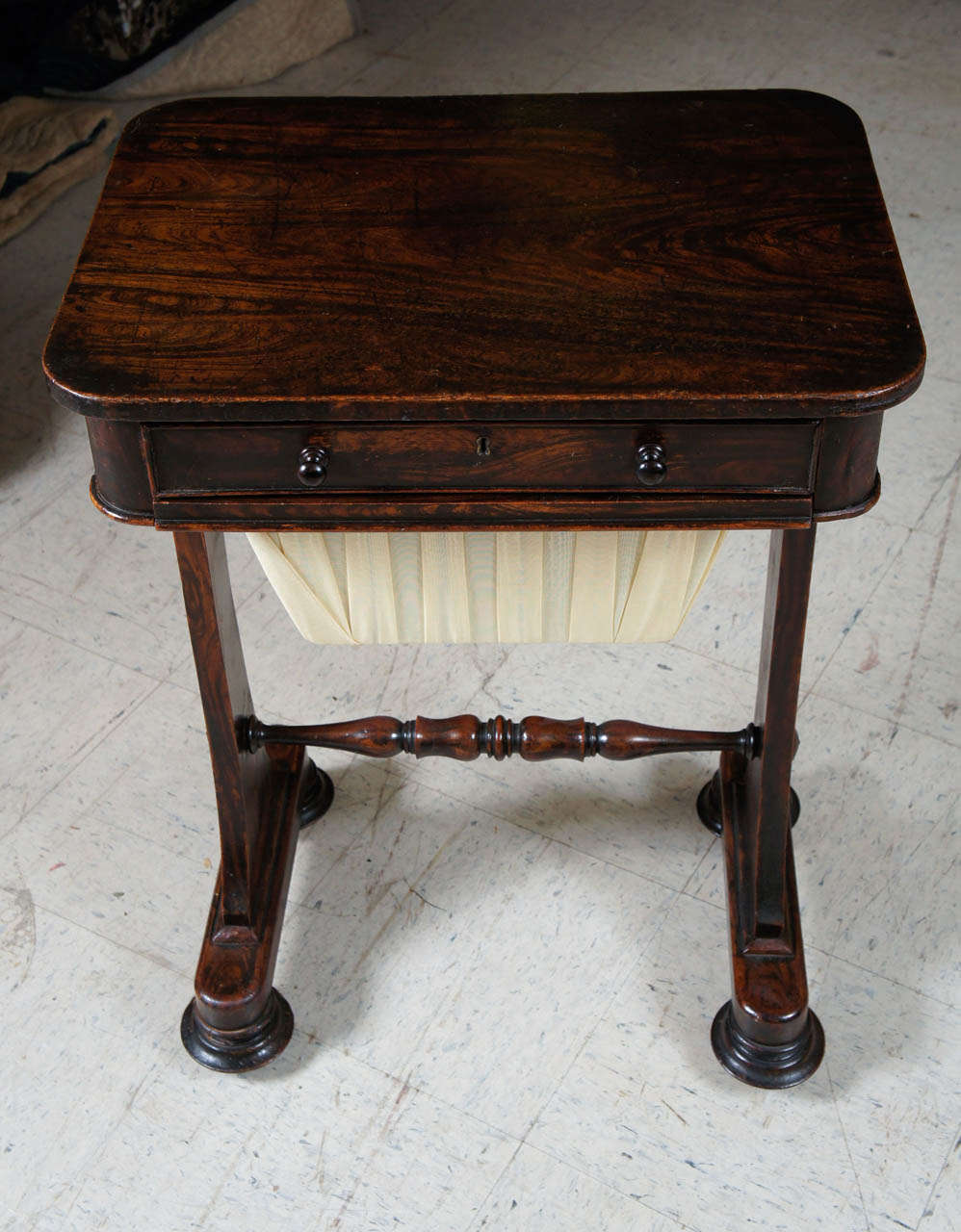 British Regency Period Rosewood Grained Work Table For Sale