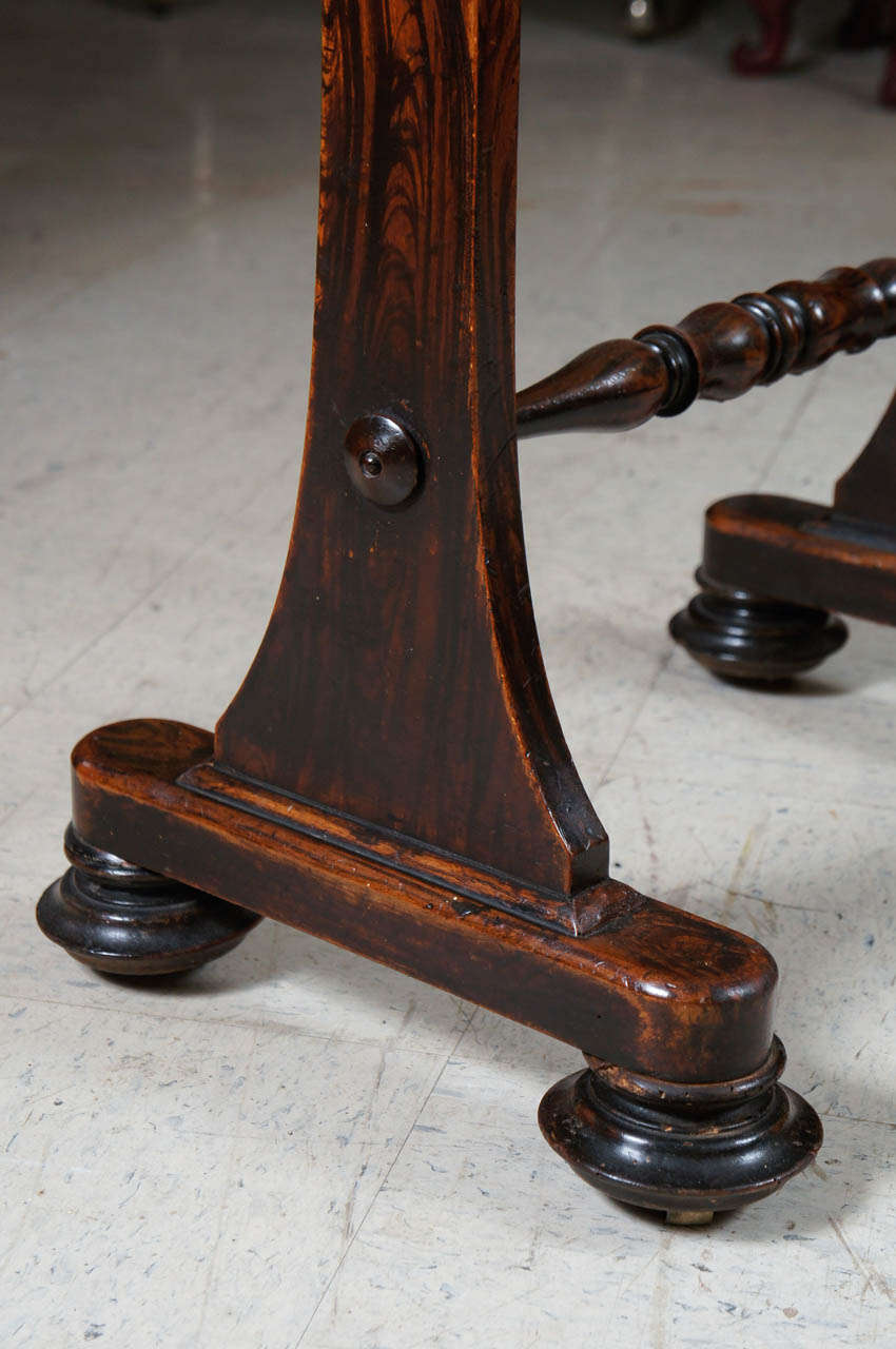 Regency Period Rosewood Grained Work Table For Sale 1