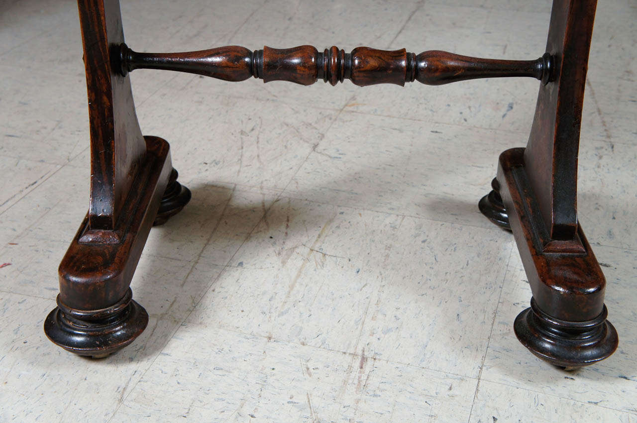 Regency Period Rosewood Grained Work Table For Sale 2