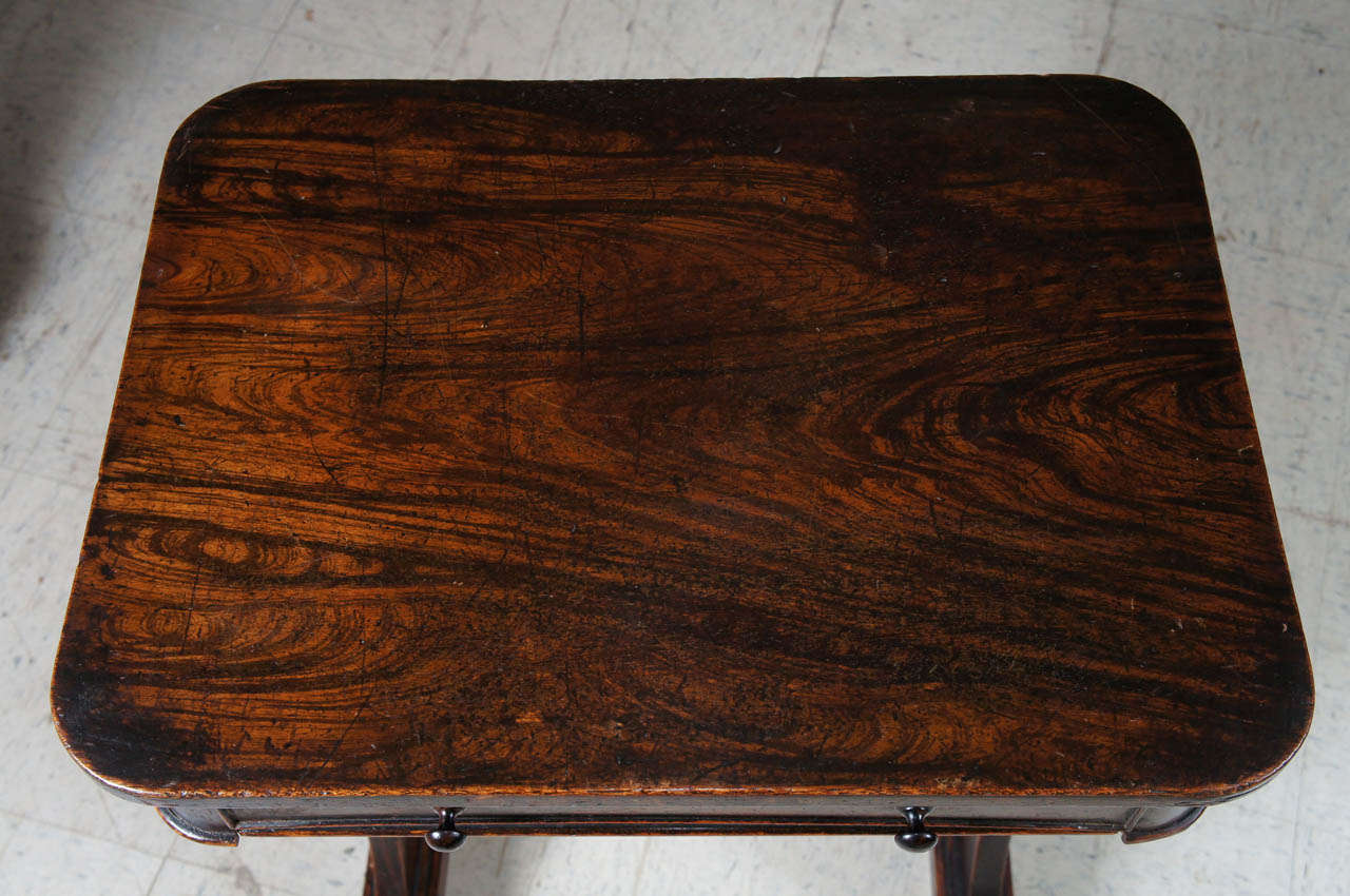 Regency Period Rosewood Grained Work Table For Sale 3