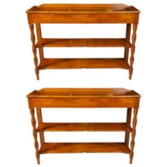  Pair of 19th Century French Fruit-wood Console Etageres