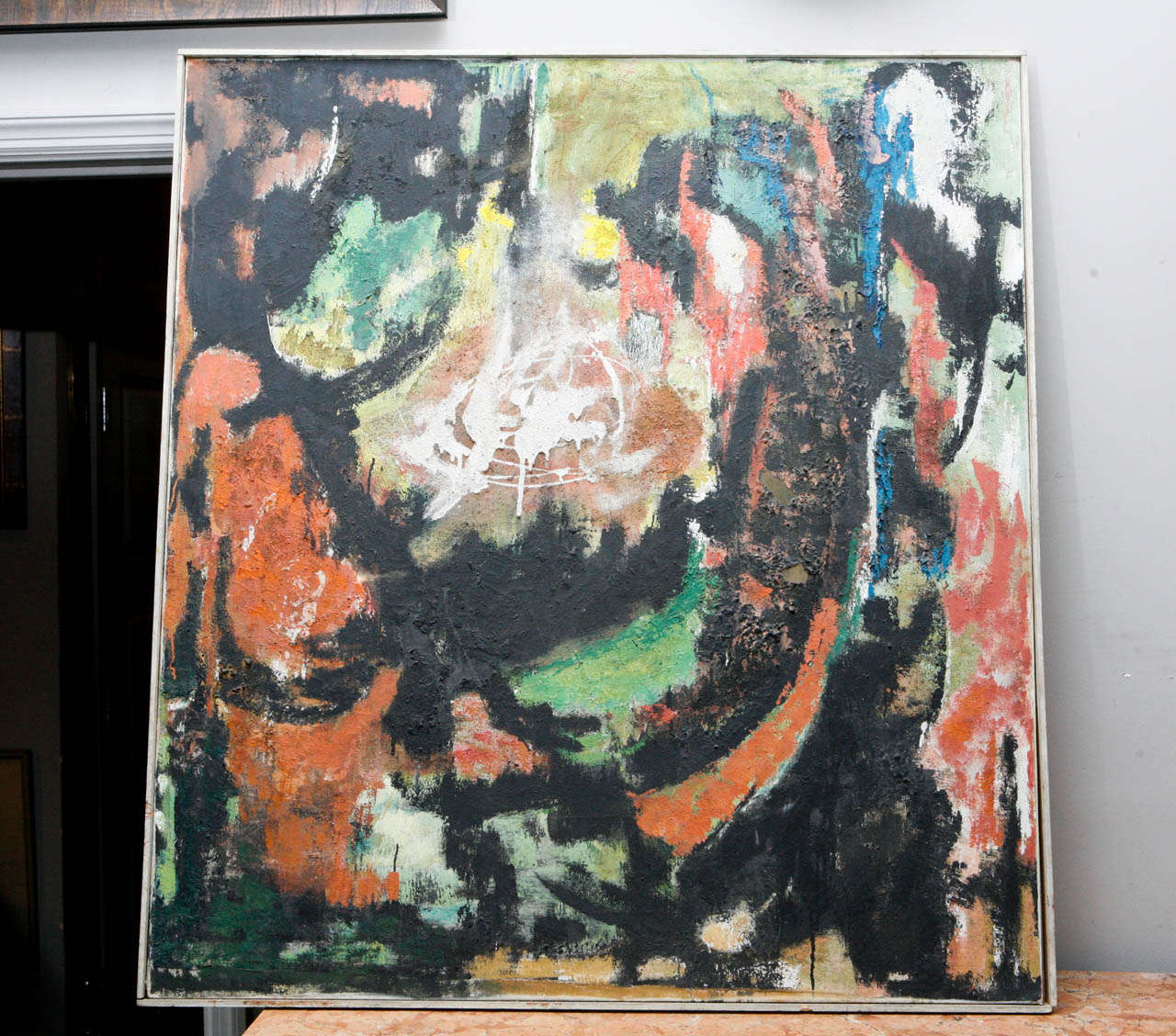 A modern abstract in oil on canvas. Signed on the back Dorothy Joseph.