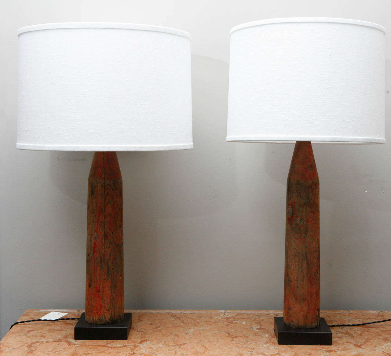 Belgian Wooden Foundry Element Lamps (s), Circa 1880