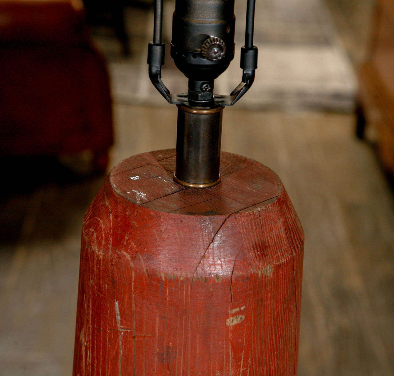 19th Century Wooden Foundry Element as a Lamp, circa 1880