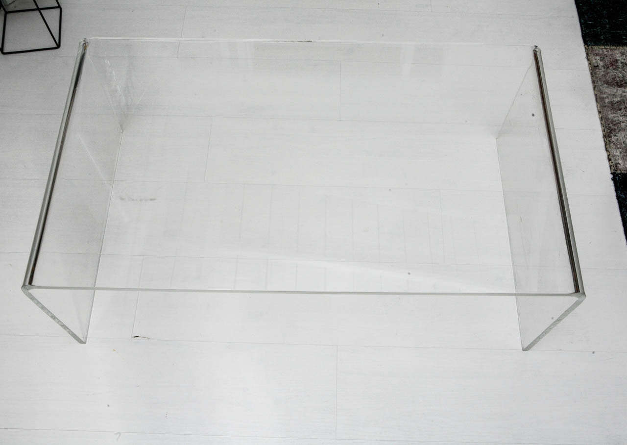 Vintage Lucite Waterfall Coffee Table 1
