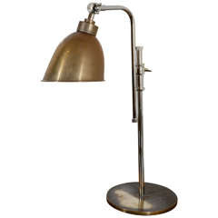 Vintage Brass and Chrome Desk Lamp