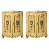 Pair of Neoclassical Painted Encoignures