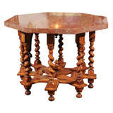 Antique Handsome Louis XIII-Style Octagonal Table