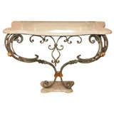 French Louis XV Style Iron Console