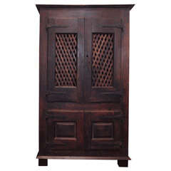 Lattice Door Cabinet
