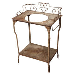 Vintage Painted Iron Wash Stand