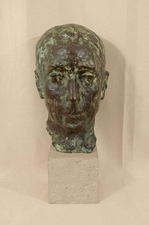 Cast bronze bust by Sydney Harpley