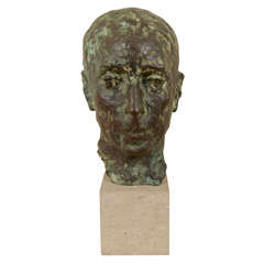 Cast bronze bust by Sydney Harpley