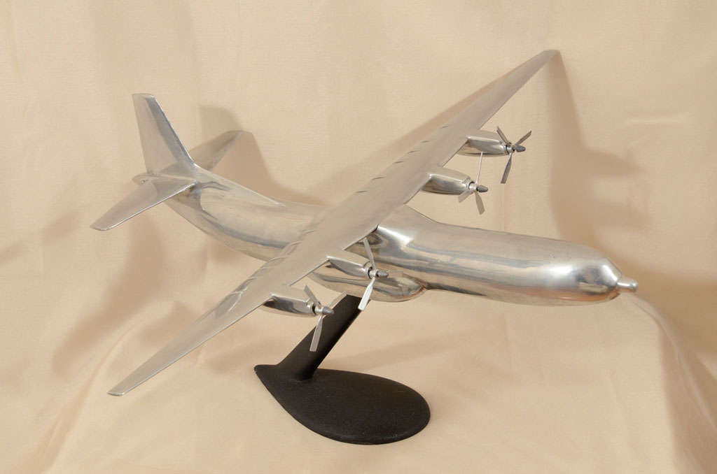 Polished Aluminum Douglas C-133 Cargomaster Model Airplane For Sale 5