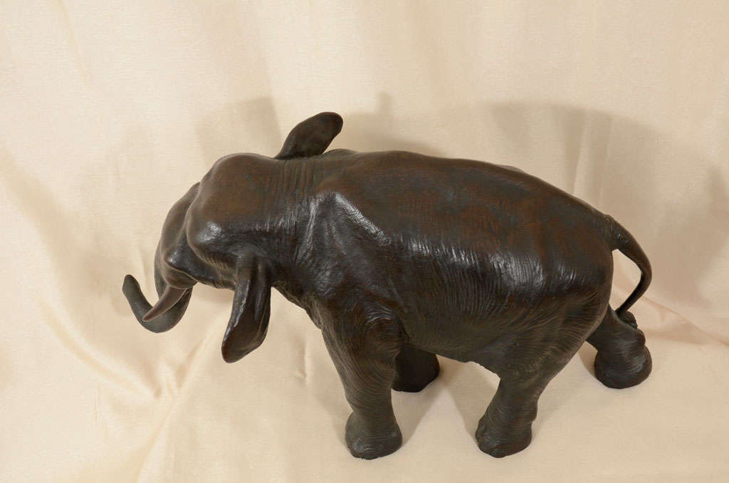 Extra Large Japanese Bronze Elephant Sculpture In Excellent Condition In New York, NY