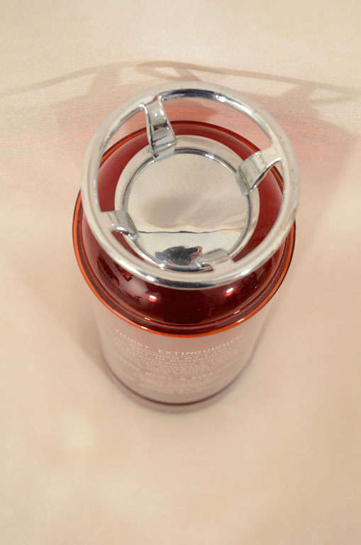 Mid-20th Century Red Thirst Extinguisher Cocktail Shaker
