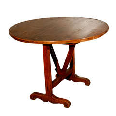 A  French Oak, Elm and Beech Country Vendage Table