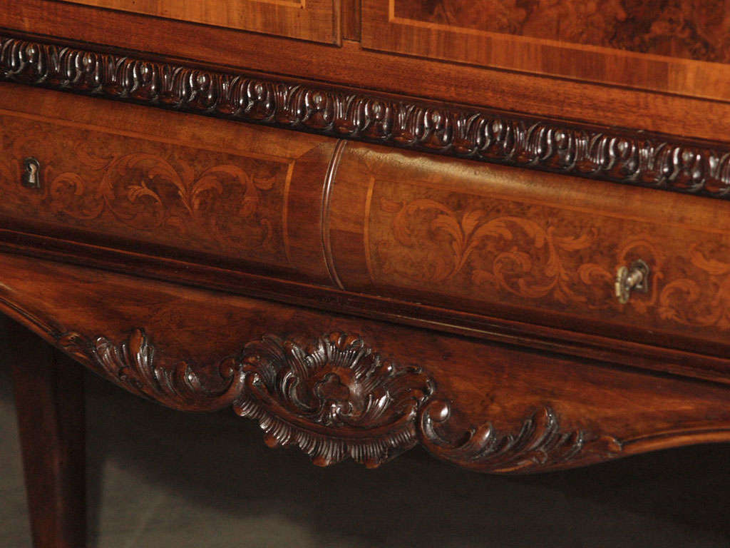 Stunning Louis XV Style Walnut Secretary or Writing Desk 3