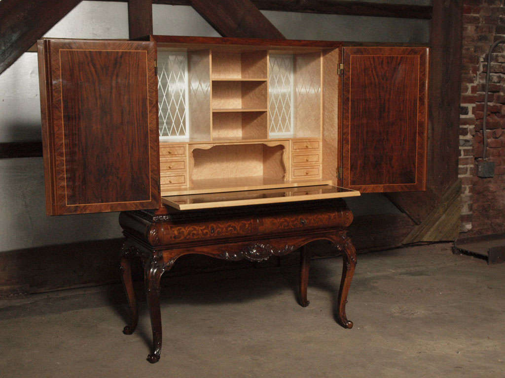 Stunning Louis XV Style Walnut Secretary or Writing Desk 5