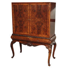 Vintage Stunning Louis XV Style Walnut Secretary or Writing Desk