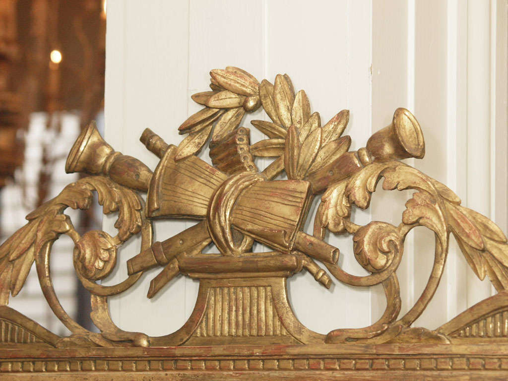 French Louis XVI Gilt Mirror For Sale