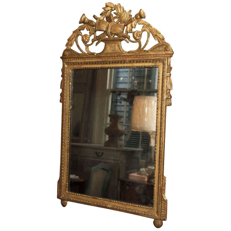Louis XVI Gilt Mirror For Sale