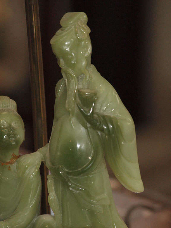 19th Century Jade Lamp