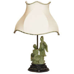 Antique Jade Lamp
