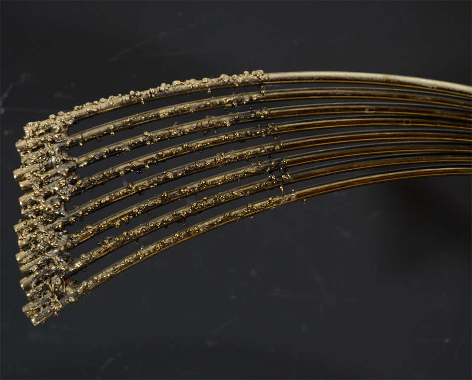 Mid-Century Brass and Marble "Spray" Sculpture by Curtis Jere