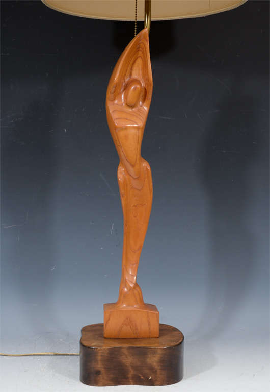 Mid Century Sculptural Table Lamp by Heifetz