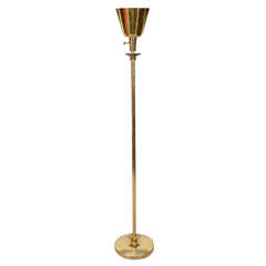 Mid Century Brass Uplight Floor Lamp by Lightolier