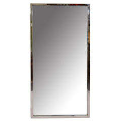 Mid Century Chrome Mirror in the Style of Baughman Mid Century Chrome Mirror in the Style of Baughman