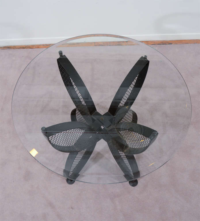 Iron Mid Century Side Table with 