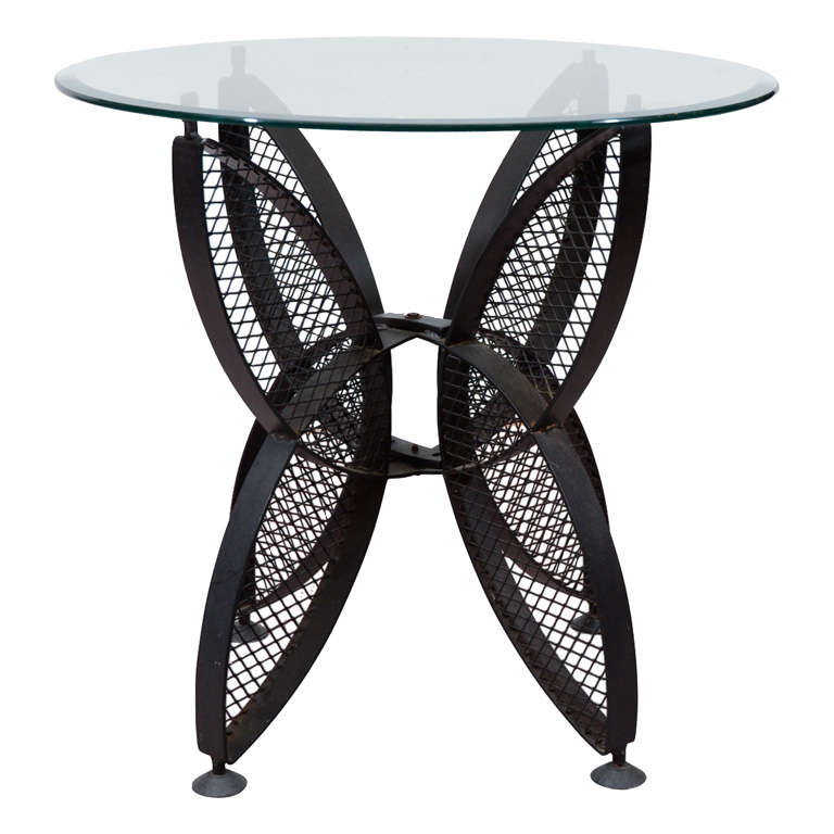 Mid Century Side Table with "Butterfly" Base