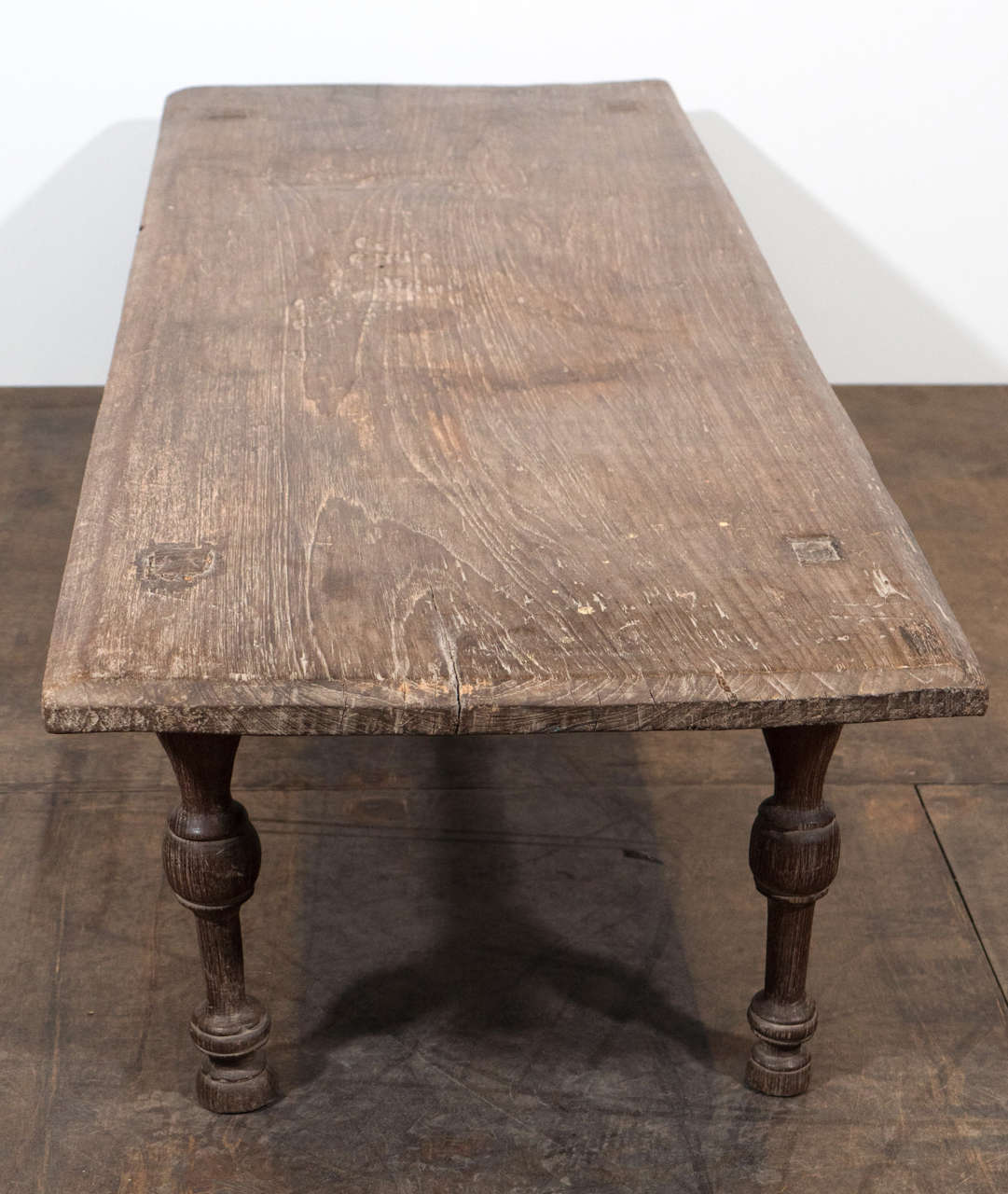 Early 20th Century Antique Single Teak Slab-Top Coffee Table