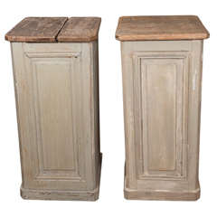 Pair of Painted Wood Pedestals