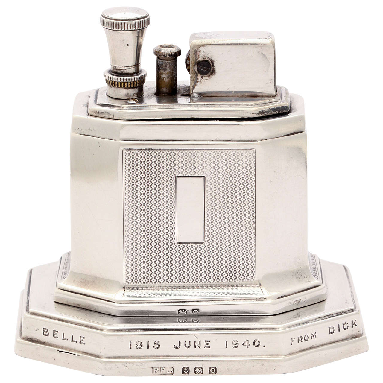 Sterling Silver Ronson Touch Tip Table Lighter