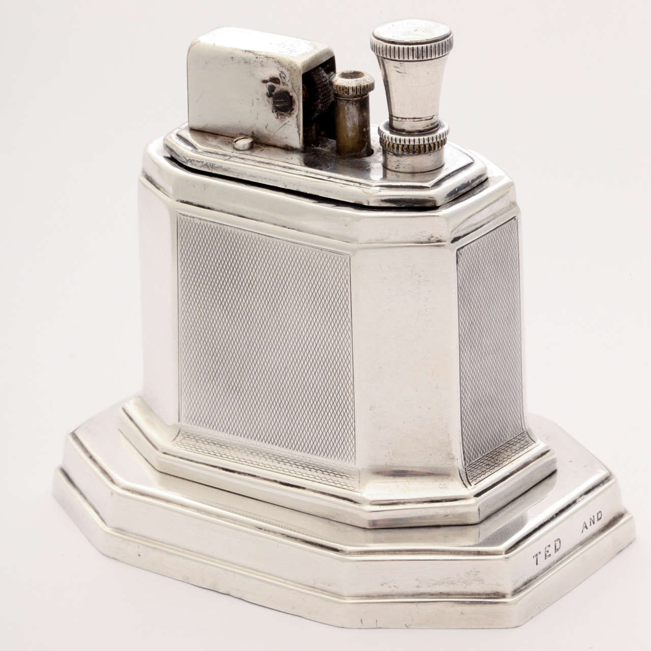 Sterling Silver Ronson Touch Tip Table Lighter at 1stdibs