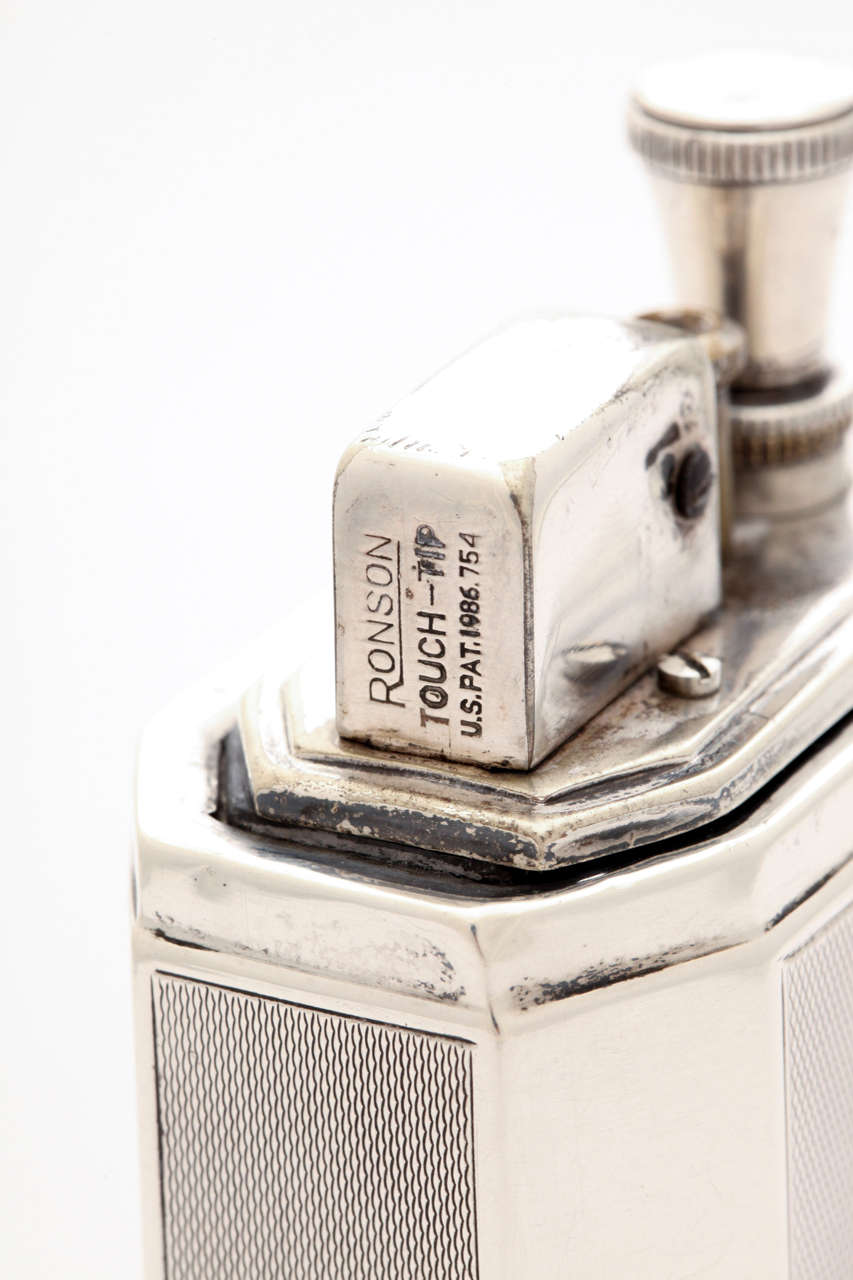 Sterling Silver Ronson Touch Tip Table Lighter at 1stdibs