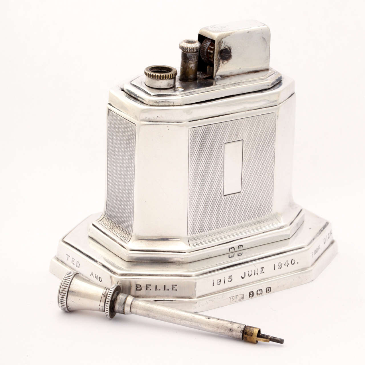 Sterling Silver Ronson Touch Tip Table Lighter at 1stdibs